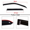 Ocpty Window Visors Fits For 2002-2006 Honda Cr-v Tape-on Rain Guards Side Wind Deflectors 4 Pieces 2pcs Front Rear