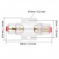 Uxcell Agu Fuse Holder Inline Block With 60a 32v Fast Blow 10x38mm Fuses Replacement For Amplifier Inverter 1 Set