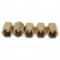 5pcs 3 8-24 Inverted Flare Union For 16 Brake Line Un01 Brass 43375 Blu-7c