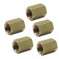 5pcs 3 8-24 Inverted Flare Union For 16 Brake Line Un01 Brass 43375 Blu-7c