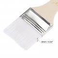 Uxcell 6 Paint Brush 1 Width Soft Nylon Bristle With Wood Handle For Wall Cabinets Fences White 12pcs