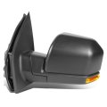 Dna Motoring Twm-058-oe-t222-bk-cl-l Manual Factory Style Side Mirror W Led Turn Signal Puddle Light Left For 15-18 F-150 With 