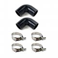 Squirrelly 3 Inch Black Silicone Coupler 2 Pack Layers Reinforcement 90 Degree Turbo Air Intake Intercooler Piping With 4x 
