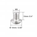 Uxcell M8x10mm Machine Screws Hex Socket Round Head Screw 304 Stainless Steel Fasteners Bolts 5pcs