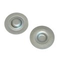 1968 To 1972 Gm A Body Rear Seat Floor Drain Plug 2 Piece Kit Silver Zinc Plated Steel For F X And B Inl10775 