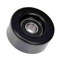 Idler Pulley For Cadillac Seville 1998 2004 Steel Serpentine Belt Type Black 17mm Inside Diameter 18mm Bearing Width 12557554