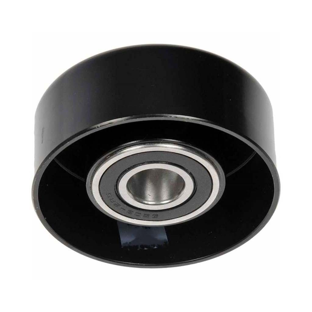 Idler Pulley For Cadillac Seville 1998 2004 Steel Serpentine Belt Type Black 17mm Inside Diameter 18mm Bearing Width 12557554