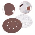 Uxcell 10pcs 7 Inch 8 Hole Hook And Loop Sanding Disc 1500 Grit Flocking Sandpaper Random Orbital Sander Paper