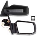 Black Passenger Side View Mirror Smooth With Power Adjustment Non-folding Non-heated Compatible For 2007-2012 Nissan Altima
