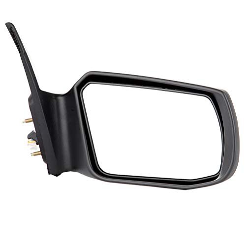 Black Passenger Side View Mirror Smooth With Power Adjustment Non-folding Non-heated Compatible For 2007-2012 Nissan Altima