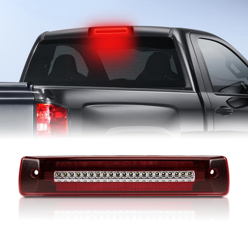 Auxmart Led High Mount Brake Light For Chevrolet Colorado Canyon 2015-2022 Stop Lamp Assembly Red Lens Third Replacement