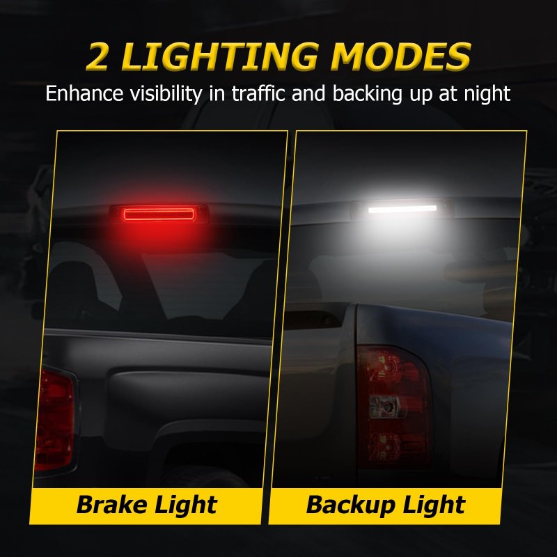 Auxmart Led High Mount Brake Light For Chevrolet Colorado Canyon 2015-2022 Stop Lamp Assembly Red Lens Third Replacement