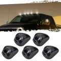 5pcs Smoke Lens With White Led Cab Roof Marker Lights Top Lamp Running Light Replacement For Ford 1999-2016 E F Series And 
