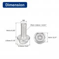 Uxcell M5x14mm Phillips Hex Head Flange Bolts 25pcs 304 Stainless Steelagon Hex Machine Screws