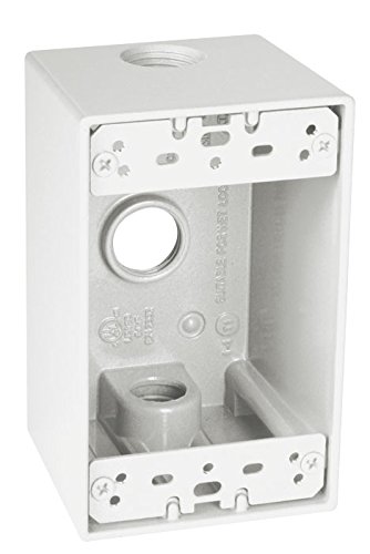 Taymac Sd350wh Weatherproof Box 1-gang 3 1 2-inch Outlets Deep White