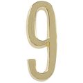 The Hillman Group 4 In Distinctions Brass-plated Number 9 