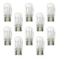 Xspeedonline 10pcs Clear White Tail Signal Brake Light Lamp Incandescent Bulb 7443 T20 W21w W21 5w