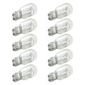 Xspeedonline 10pcs Clear White Tail Signal Brake Light Lamp Incandescent Bulb 7443 T20 W21w W21 5w