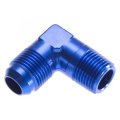 Red Horse Performance Adapter -08 An Male To -06 3 8 Npt 90 Degrees Blue Mlx-rhp822-08-06-1-cl360a50 