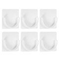 6 Pack Shower Rod Holder 1 61 Inch Adhesive Curtain No Drilling Holders For Bathroom Bedroom White Rod Not Included 