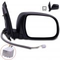 Ocpty Black Passenger Side View Mirror Textured With Power Adjustment Manual Folding Non-heated Compatible For 2004-2010 Toyota