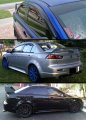 Jdm 3d Wavy Shape Style Smoke Tinted Window Visor Shade Compatible With 2008-2017 Mitsubishi Lancer Evo 10 X