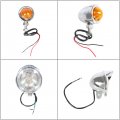 Gxywady Motorcycle Chrome Driving Spot Fog Light Turn Signal Bar Kit With Bracket Set