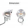 Gxywady Motorcycle Chrome Driving Spot Fog Light Turn Signal Bar Kit With Bracket Set