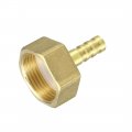 Uxcell Brass Barb Hose Fitting Connector Adapter 8mm X 3 4 Pt Female Pipe 2pcs
