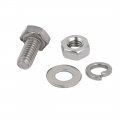 Uxcell 50pcs 304 Stainless Steel M4x10mm Hex Bolts W Nuts And Washers Assortment Kit