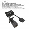 Rv Blade 7 Way Round To 5 Pin Flat Trailer Coiled Wiring Connector Adapter Plug-foot 5ft 5 For Campers And Boat Trailers Usable