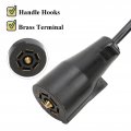 Rv Blade 7 Way Round To 5 Pin Flat Trailer Coiled Wiring Connector Adapter Plug-foot 5ft 5 For Campers And Boat Trailers Usable