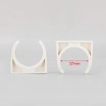 Uxcell Pvc Home U Shaped Pipe Clamp Water Supply Holder Stands Snap-in Clamp Bracket 40mm Dia 10pcs White