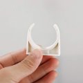 Uxcell Pvc Home U Shaped Pipe Clamp Water Supply Holder Stands Snap-in Clamp Bracket 40mm Dia 10pcs White