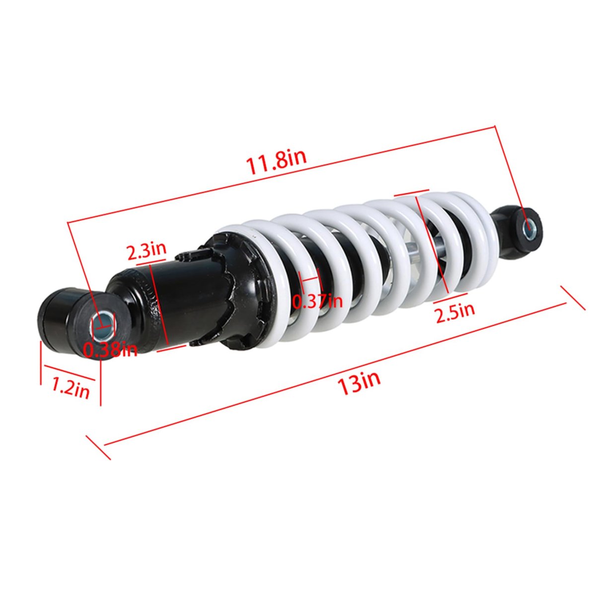 Rear Shock Absorber For Four Wheeled Single Absorbing Atvs 300mm 12750lb Chrome Replacement Part 11 8in Eye To Length
