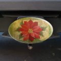Christmas Holiday Poinsettia Flower Crown Oval Tow Trailer Hitch Cover Plug Insert