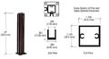 Duranodic Bronze 12 Corner Design Series Partition Post 
