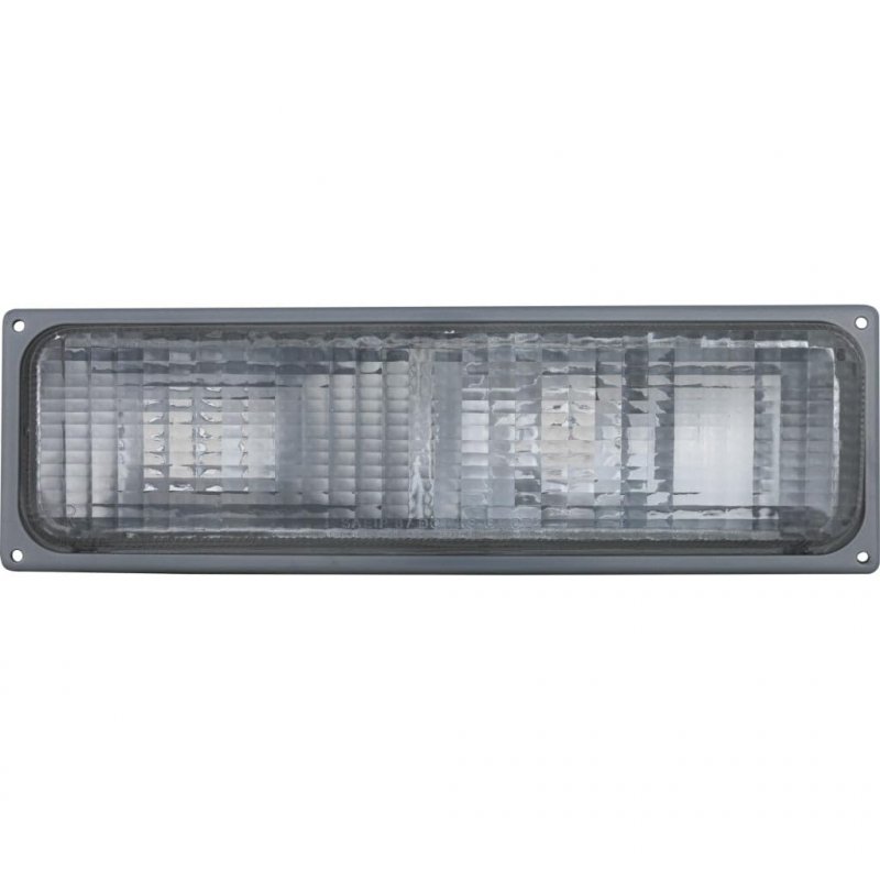 Passenger Side Turn Signal Parking Light For Gmc C1500 C2500 C3500 1990 1991 1992 1993 Clear Lens Chrome Housing With Silver