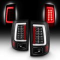 Akkon Fits 2009-2018 Ram 1500 2010-2018 Dodge 2500 3500 Lumiled Led Type C-tube Bar Black Tail Light Pair Left Right 