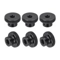 Knurled Thumb Nuts 6 Pieces M6 X 20 12mm Carbon Steel Nut Black Adjusting Round Knob Fasteners For 3d Printer Parts 