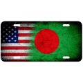 Aluminum License Plate Flag Of Bangladesh Bangladeshi Rustic Usa 