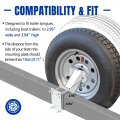 Bunker Indust Spare Tire Mount Bracket With Lock Side Utility Carrier For Trailer Tongue Boat 4 5 Lugs Wheel Holder Up To