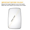 Car Rearview Left Driver Side Upper Part Mirror Glass Replacement W Backing Plate Aspherical Heated White For Mercedes Sprinter