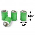 Catfish Fishing Valve Stem Caps For Tire Rim Wheel Aluminum Green