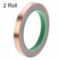 Uxcell Double Sided Conductive Tape Copper Foil Adhesive 12mm X 20m 21 8yards Length For Guitar Emi Shielding Crafts Electrical