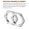 3pcs Cast Pipe Fitting Hex Locknut 304 Stainless Steel Lock Nut Pt 1 Female Thread For Plumbing Fixed Water Broom And