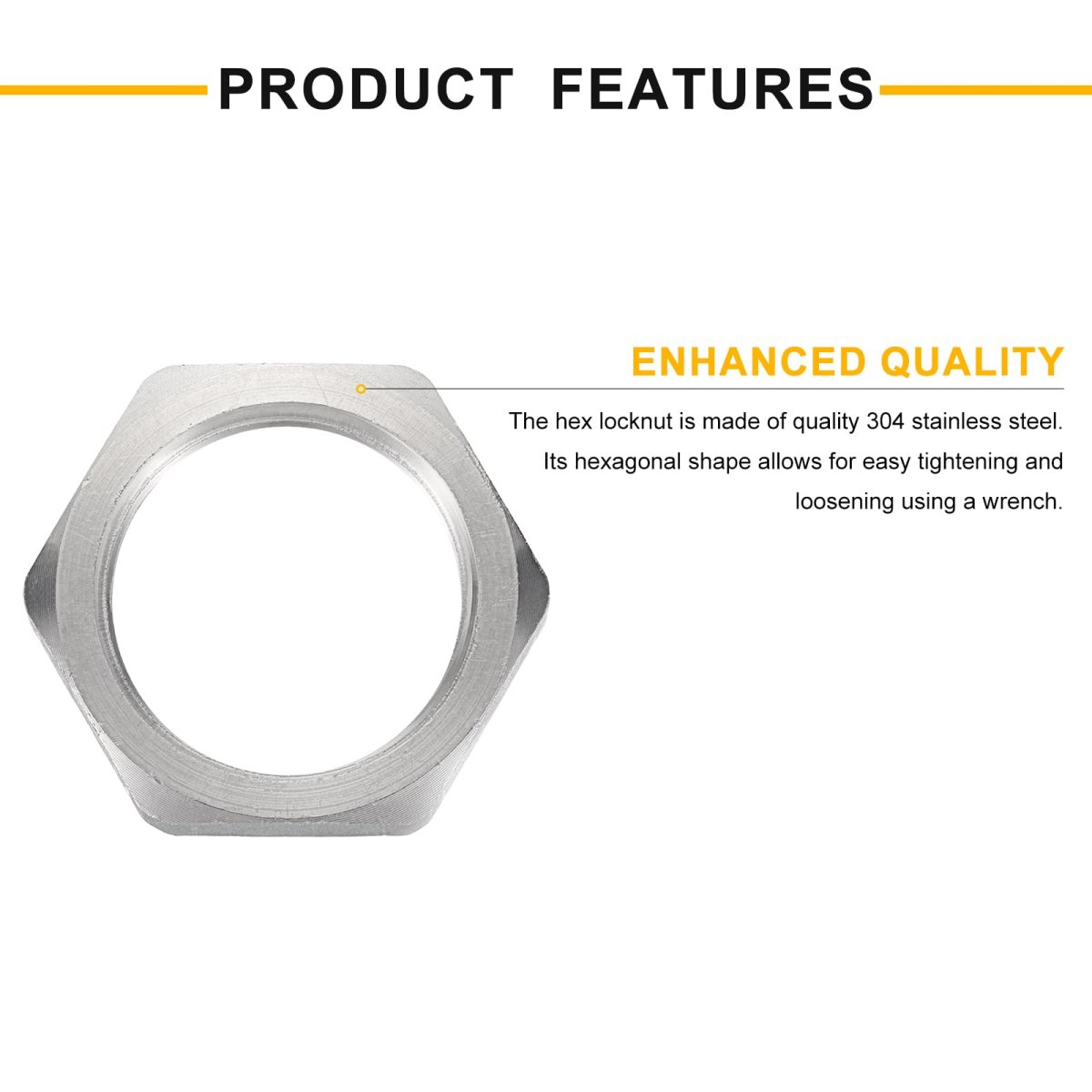 3pcs Cast Pipe Fitting Hex Locknut 304 Stainless Steel Lock Nut Pt 1 Female Thread For Plumbing Fixed Water Broom And