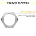 3pcs Cast Pipe Fitting Hex Locknut 304 Stainless Steel Lock Nut Pt 1 Female Thread For Plumbing Fixed Water Broom And
