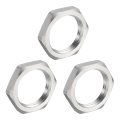 3pcs Cast Pipe Fitting Hex Locknut 304 Stainless Steel Lock Nut Pt 1 Female Thread For Plumbing Fixed Water Broom And 