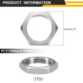 3pcs Cast Pipe Fitting Hex Locknut 304 Stainless Steel Lock Nut Pt 1 Female Thread For Plumbing Fixed Water Broom And